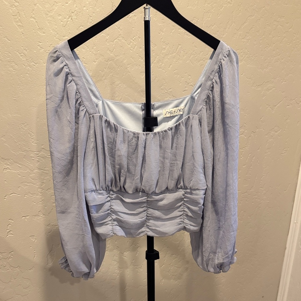 She + Sky Light Blue Women's Blouse